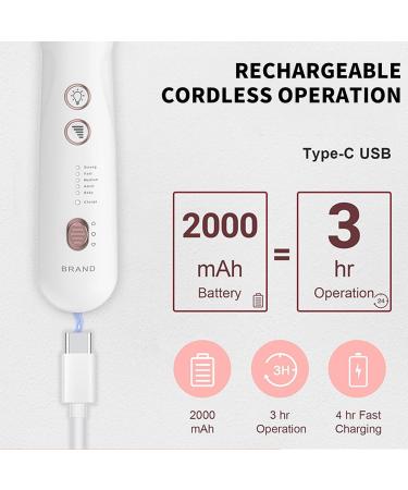 Nail Drill Cordless Electric Manicure Pedicure Set LED Electric Nail Files Portable Toenail File with 8 Attachments 20 Sanding Bands for Nail Buffer Grinder Sander Trimmer Cuticles Hard Skin - Buy Online on GoSupps.com