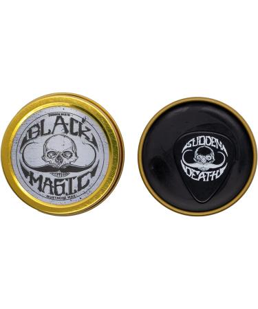 Black Magic Sudden Death Mustache Wax - Strong Hold, Hide Grey Hair, 1 oz Tin, Unscented - Buy Online on GoSupps.com