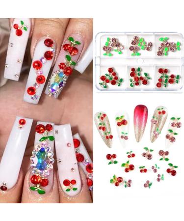 RUNRAYAY 36Pcs 3D Cherry Nail Art Charms Red & Pink Elegant Nail Studs Diamonds for Nail Accessories Summer Fruit Nail Jewelry Decoration for Diy Crafts Nail Decor - Buy Online on GoSupps.com