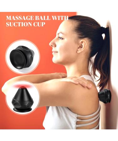 Trigger Point Presser Massager with Suction Cup - 2 Pack Black Massage Balls for Back Shoulder Hands & Legs | Self-Massage Tool - Buy Online on GoSupps.com