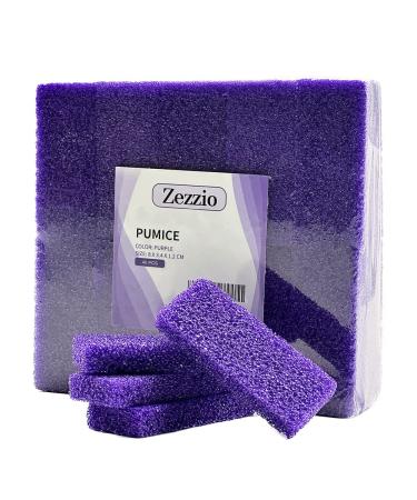 Zezzio Pumice Stone for Feet Disposable Purple Foot Pedicure Scrubber Exfoliator Sponge Coarse Dead Skin Remover (Pack of 40) 40 Count (Pack of 1)