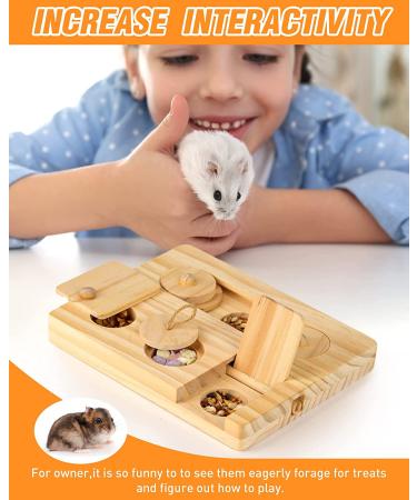 6-in-1 Wooden Foraging Toys for Guinea Pigs, Hamsters & Small Animals - Treat Dispenser & Interactive Enrichment Toy Set - Buy Online on GoSupps.com