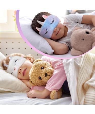 8 Pcs Cute Unicorn Sleep Eye Masks for Kids - Soft Plush Blindfolds for Girls & Women - Travel & Nap Eye Covers - Buy Online on GoSupps.com