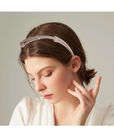 5 Foldable Headbands No Slip Portable Multiple Colour Hair Bands for Travel Washing Makeup Multipurpose Collapsible Hairband Adjustable Hair Hoop Hair Accessory for Girl and kids Gray - Buy Online on GoSupps.com