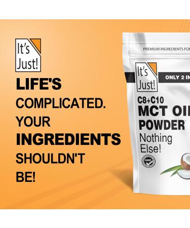 It's Just - MCT Oil Powder w/Prebiotic Fiber (1.5lbs) 70% C8 + 30% C10 Fast Fuel for Body & Brain Health Keto Coffee Creamer Non-GMO Heavy Metal Tested - Buy Online on GoSupps.com