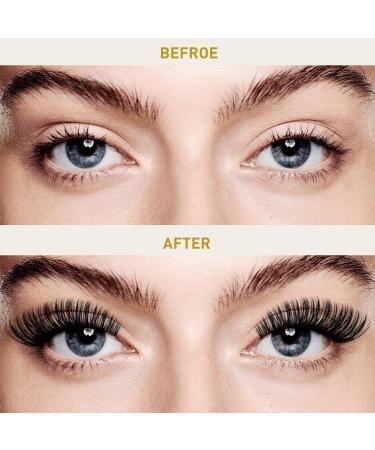 72 Clusters B&Q D Curl Individual Cluster Lashes | DIY Soft Fluffy Eyelash Extensions - D-16mm B 07 - Buy Online on GoSupps.com