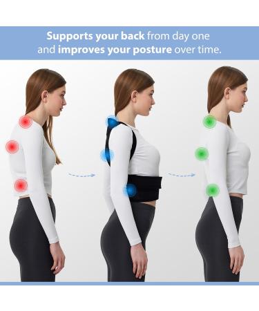 Posture Corrector for Men & Women | Adjustable Back Brace for Upper & Lower Back Pain Relief (S/M - Buy Online on GoSupps.com