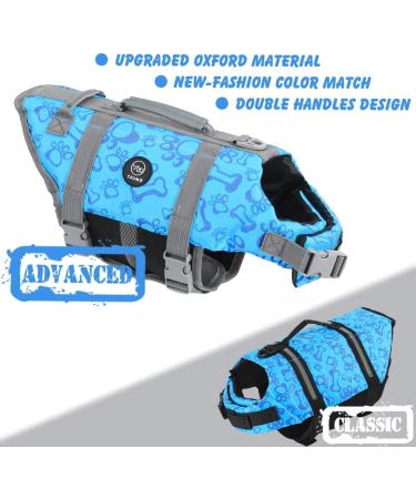 Emust Adjustable Dog Chimney - Reflective Buoyant with Rescue Handle for Safe Swimming - New Blue - Buy Online on GoSupps.com