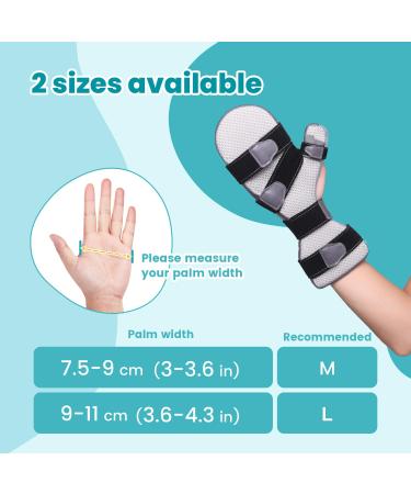 Stroke Hand Brace Splint for Finger Straightening | Prevent Curling & Contractures | Men & Women | Left & Right Hand Support - Buy Online on GoSupps.com