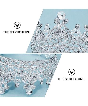 FRCOLOR Rhinestone Crystal Crown Tiara - Elegant Bridal Hair Accessories for Weddings Pageants Birthdays & Proms (Silver) - Buy Online on GoSupps.com