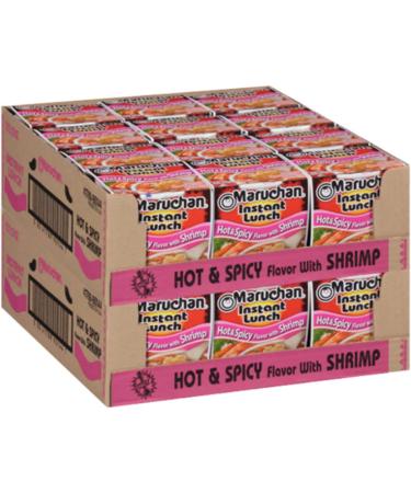 Ja Cor Instant Lunch Ramen Noodles Hot and Spicy with Shrimp Flavor Cup Noodle Soup Bowl 2.25 oz. Bulk Pack Bundle with 1-Set of Reusable Stainless Steel Chopsticks (24 Individual Packs) - Buy Online on GoSupps.com