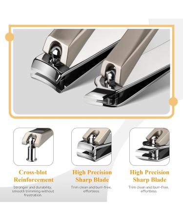 Nail Clipper Set Cuticle Trimmer with Pusher Nail Clipper Scraper 6-in-1 Professional Cuticle Remover Tools Set with Personal Care. - Buy Online on GoSupps.com