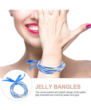 Gadpiparty 1 Set jelly bangles for adult flash silicone bracelet Miss jewelry Jelly Bangles wrist jelly pvc silicone glitter jelly bracelets Bracelet wristband - Buy Online on GoSupps.com