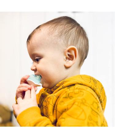 Freezable Silicone Teething Toys for Babies - Set of 2 | Soothes Sore Gums, Chew Toy With Hanging Hole | Dilovely Lollipop - Buy Online on GoSupps.com