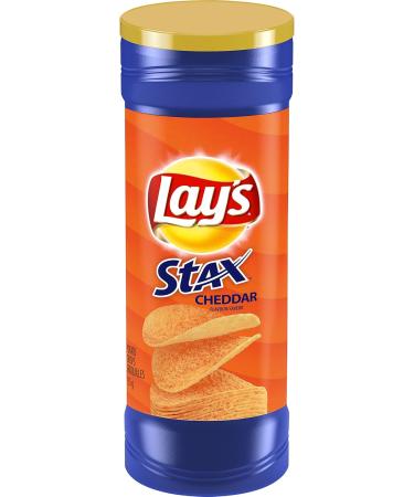 Lay's Stax Cheddar Flavoured Potato Crisps Multi-Pack 155g (Pack of 17) Cheddar Cheese - Buy Online on GoSupps.com