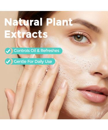 matern'ella Cleansing Gel Oil-control Mild Facial Cleanser Plant Extract Hydrating Daily Use Face Wash for Women & Men Safe For Sensitive Skin no Stripping 13.4 Oz - Buy Online on GoSupps.com
