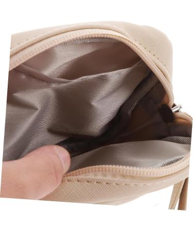 Lurrose Leather Bracers Daily Use Period Bag Napkin Organizer Beige 13x13cm - Buy Online on GoSupps.com