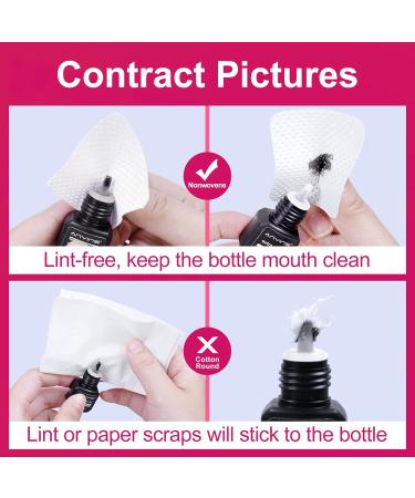 Lint Free Nail Wipes - 1200PCS Super Absorbent Non-woven Fabric for Nail Salon & DIY - Soft Gel Polish Remover (B-White - Buy Online on GoSupps.com