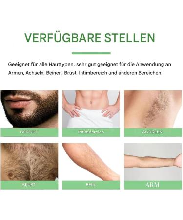  Generisch Men's Hair Removal Cream - 60 ml - Natural Hair Removal Cream for Men - For cheeks underarms arms legs thighs face bikini line - Buy Online on GoSupps.com