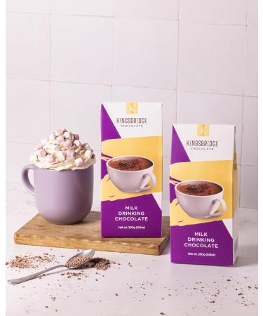 Kingsbridge Milk Chocolate Flakes - 34% Belgian Milk Chocolate Luxury Hot Chocolate | 2x250g Belgian Milk Chocolate 2 Pack - Buy Online on GoSupps.com
