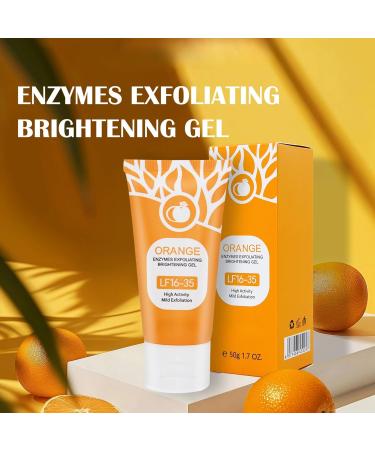 Orange Enzyme Exfoliating Gel Face & Body Scrub for Deep Pore Cleansing & Hydration Gentle Peel for All Skin Types (1 PC) - Buy Online on GoSupps.com