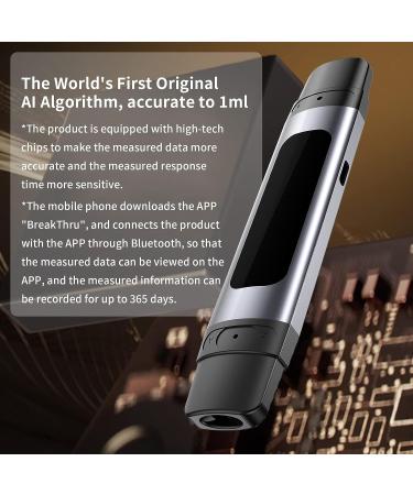 Smart Breathing Trainer with Guided App - Personal Breathing Test Device for Asthma, Musicians, Smokers, Athletes - Silvery - Buy Online on GoSupps.com