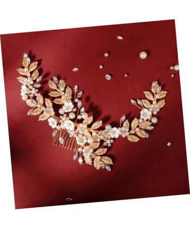 DOITOOL 1pc Soft Pottery Flower Comb Wedding Hair Accessories for Women Bride Headpieces for Wedding Hair Accessory for Women Wedding Hair Combs for Brides Alloy Women's Headband Pearl - Buy Online on GoSupps.com