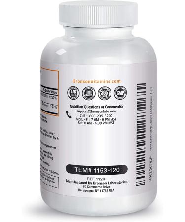 Bronson Vitamin K2 (MK7) & D3 Extra Strength Supplement - 10,000 IU Vitamin D3, 120 mcg Vitamin K2 MK-7 - Bone & Heart Health - Non-GMO Formula - 120 Capsules - Buy Online on GoSupps.com