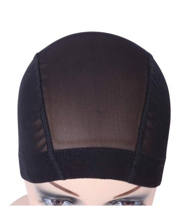 Black Mesh Dome Cap for Wigs - 5 Pieces - Wide Rubber Band Wig Cap for Wig Making | International Shipping - Buy Online on GoSupps.com