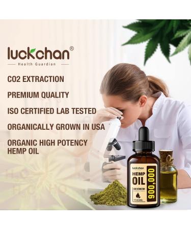 Premium Hemp Oil 4-Pack - Natural Extract for Anxiety, Stress, Relaxation & Sleep - Vegan & Non-GMO - Organic Hemp Tincture Drops by LUCKCHAN - Buy Online on GoSupps.com