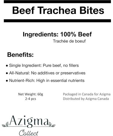 Natural Beef Trachea Bites - 60g - Buy Online on GoSupps.com