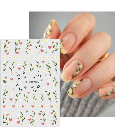 JMEOWIO 10 Sheets Flower Nail Art Stickers Decals Self-Adhesive Spring Floral Summer Colorful Nail Supplies Nail Art Design Decoration Accessories - Buy Online on GoSupps.com