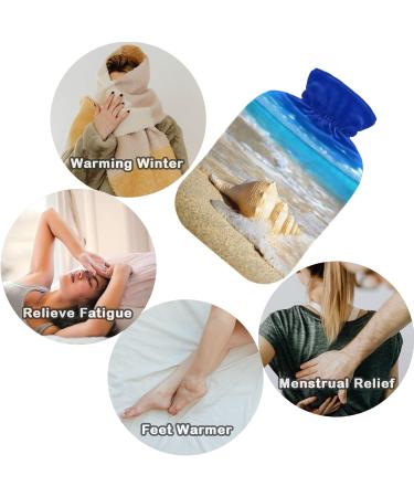 Naanle Sea Beach Mussel Hot Water Bottle - 1L Transparent Heat Bottle for Bed Hand & Foot Warmer | Pain Relief & Cold Therapy - Buy Online on GoSupps.com