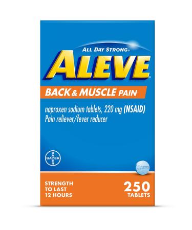 Aleve Back & Muscle Pain Relief Naproxen Sodium Tablets  250 Count, 250 Count