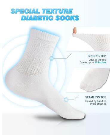 LIN Diabetic & Circulator Socks - Non-Binding for Women and Men - 6 Pairs - Buy Online on GoSupps.com