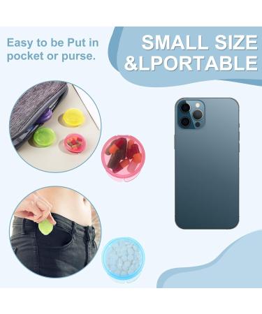 Wllhyf Small Pills Organizer Box - 6 Pieces Portable Mini Travel Medication Case - Transparent Round Vitamin Containers in Multiple Colors for Outdoor Trips - Buy Online on GoSupps.com