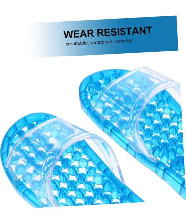 MAGICLULU 2 Pairs Slippers Quick Drying Shower Slippers Green Home Indoor Slippers Non Dorm Shoes Gym Foot Spa Soak Tub Shower Footware Massaging Travel Pvc Household Plastic Barrel 26.5x9.8cm 9.5x6pcs Bluex6pcs - Buy Online on GoSupps.com