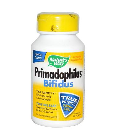 Nature's Way Primadophilus Bifidus For Adults 5 Billion CFU 90 Vegetable Capsules