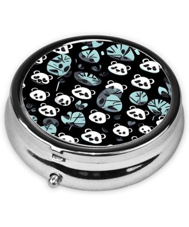 Black and White Panda Pill Box - 3 Compartment Portable Organizer for Travel | International Shipping Available - Buy Online on GoSupps.com