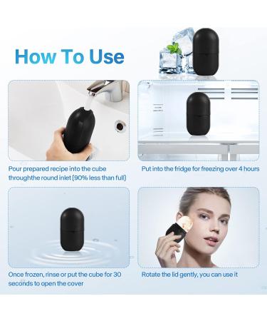 Buy Ice Roller for Face & Eye - Brighten Skin Enhance Glow Reduce Fine Lines & Acne | Skin Care Kit (Black - Buy Online on GoSupps.com