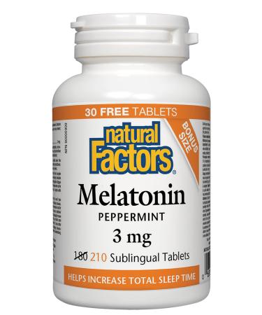 Natural Factors Melatonin 3 mg BONUS 210