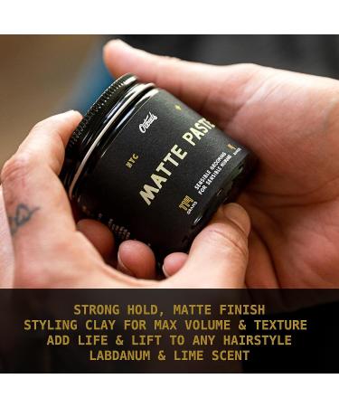 O'Douds Matte Paste - Strong Hold Styling Clay for Men - Vegan & Plant-Based - Labdanum & Lime Scent (4oz) - Buy Online on GoSupps.com