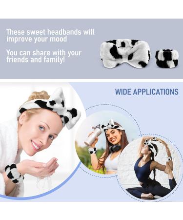 WLLHYF 3pcs Spa Headband & Wristbands Set - Makeup & Skincare Accessories for Women Girls (Black+White) - Buy Online on GoSupps.com