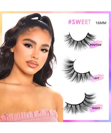 Barbiely 16mm Natural Lashes  3D Mink Lashes  3 Pairs Short Wispy Fluffy Mink Eyelashes  100% Handmade Real Mink Lashes  Natural Look  Soft Reusable  Cruelty Free(Daily Show) A-Daily Show/16MM - Buy Online on GoSupps.com