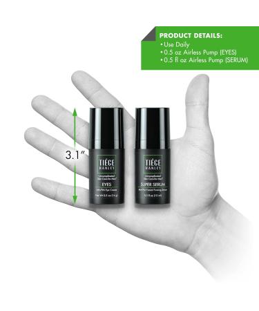 Tiege Hanley Men's Anti-Aging Firming Serum & Eye Cream Pack with Hyaluronic Acid and Retinol | Combat Dark Circles & Achieve Tighter Skin | 0... Size - Buy Online on GoSupps.com