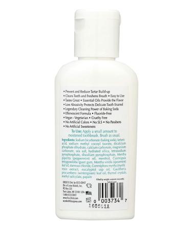 Eco-Dent TartarGuard Baking Soda Toothpowder - Fresh Mint 2 oz | Natural Dental Care - Buy Online on GoSupps.com