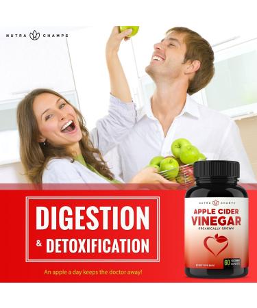 Organic Apple Cider Vinegar Capsules 1000mg- Weight Loss & Detox Support | Vegan Pills with Black Pepper for Superior Absorption - Buy Online on GoSupps.com