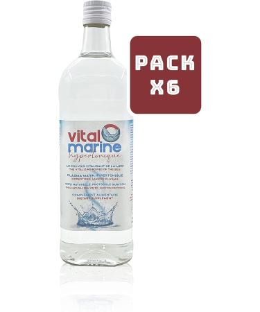 100% Natural Hypertonic Marine Plasma - 1 liter - Clear Glass Bottle - Captured in Cabo de Gata Natural Park Almeria (Alboran Sea) Seawater - VitalOmarine (1 liter) (6 units) - Buy Online on GoSupps.com