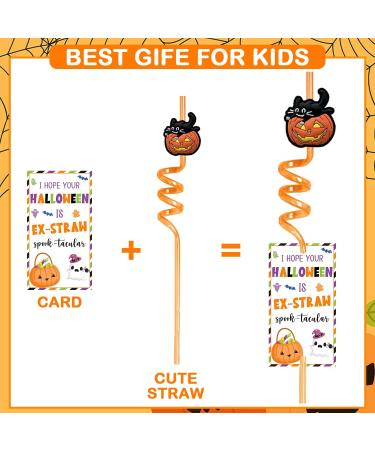 24 Pack Halloween Party Favors Halloween Straws Halloween Party Decorations Supplies Halloween Crazy Plastic Straws for Halloween Birthday Baby Shower Party Decorations Favors - Buy Online on GoSupps.com