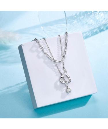 Nurse Stethoscope Necklace | 925 Sterling Silver Choker | Double Layered Doctor Pendant | Medical Student Graduation Gift - Buy Online on GoSupps.com